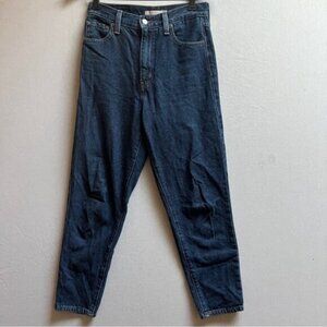 Levi's High Rise Moms Dark Blue Denim Jeans Sz 26